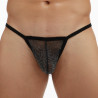 MenSexyWear String Visibly Noir pailleté